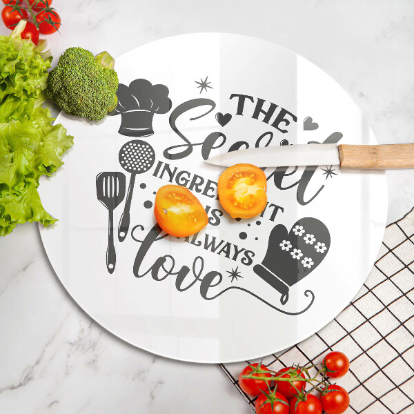 Skleněná krájecí deska Nápis věta