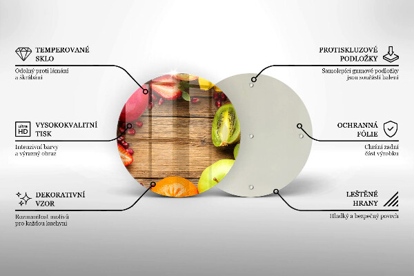 Skleněná krájecí deska Čerstvé ovoce