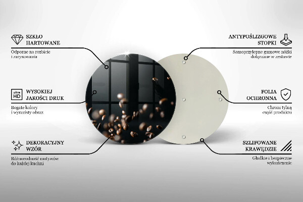 Skleněná deska do kuchyně Padající kávová zrna