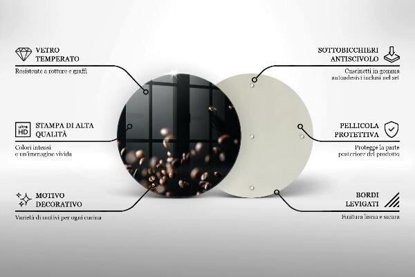 Skleněná deska do kuchyně Padající kávová zrna