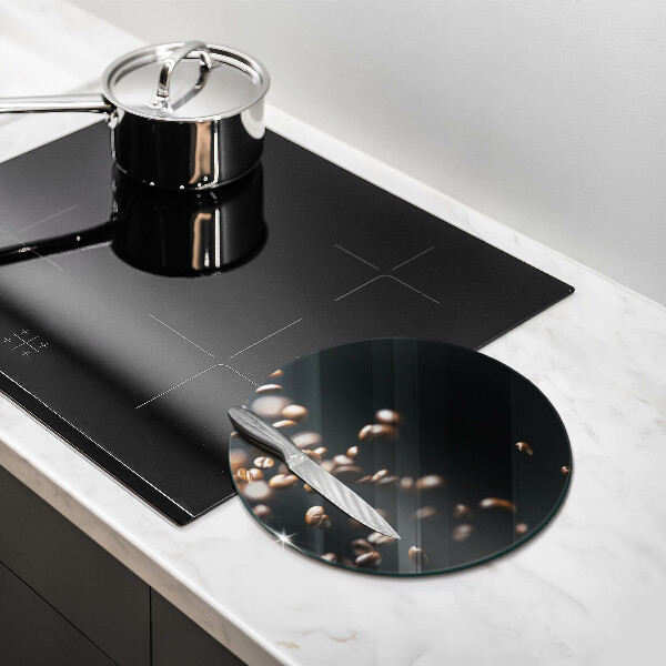 Skleněná deska do kuchyně Padající kávová zrna