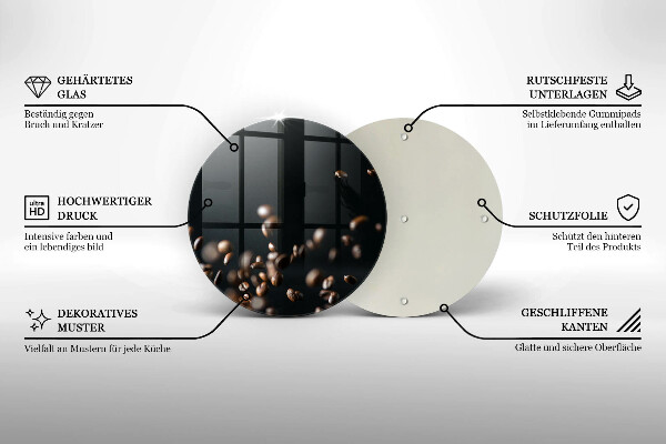 Skleněná deska do kuchyně Padající kávová zrna