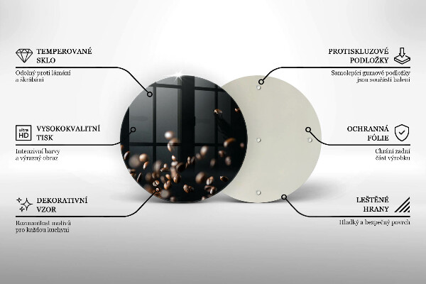 Skleněná deska do kuchyně Padající kávová zrna