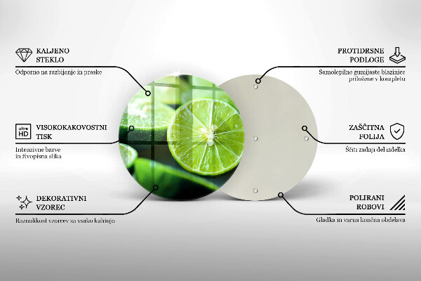 Skleněná deska do kuchyně Limetkový citrus