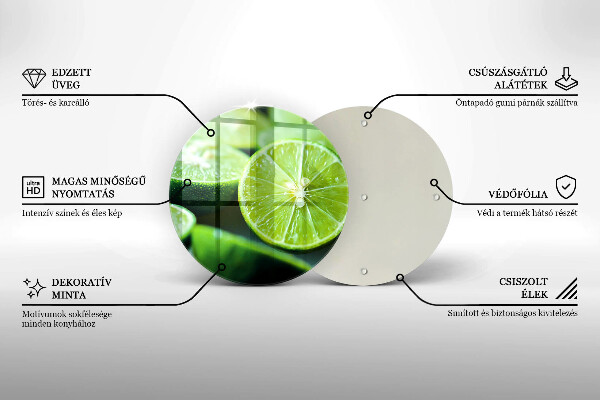 Skleněná deska do kuchyně Limetkový citrus