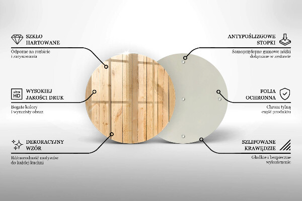 Skleněné krájecí prkénko Jemné dřevěné desky