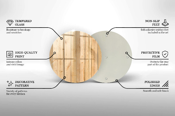 Skleněné krájecí prkénko Jemné dřevěné desky