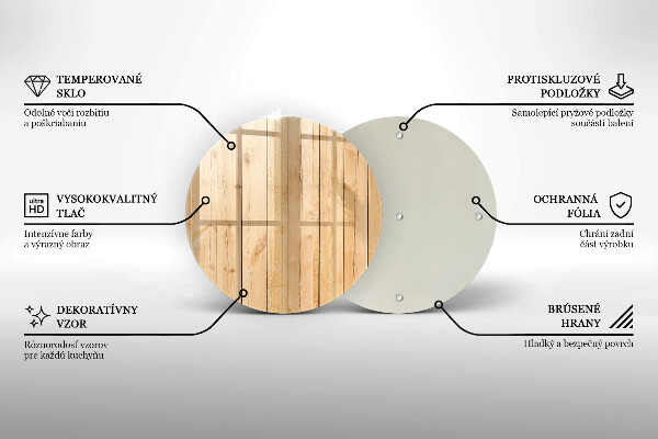 Skleněné krájecí prkénko Jemné dřevěné desky