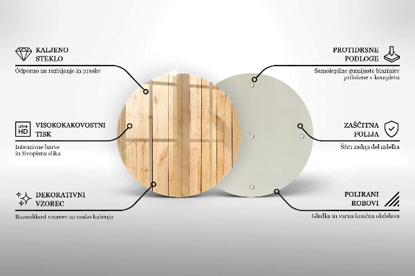 Skleněné krájecí prkénko Jemné dřevěné desky