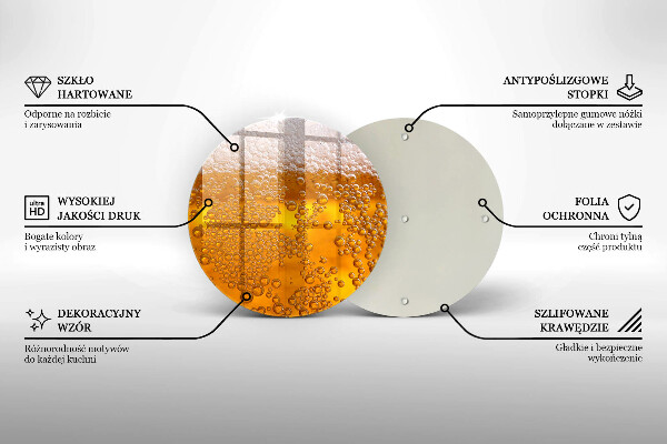 Skleněné krájecí prkénko Pijte pivní pěnu