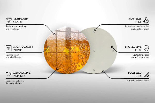 Skleněné krájecí prkénko Pijte pivní pěnu