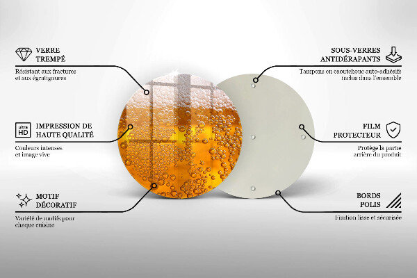 Skleněné krájecí prkénko Pijte pivní pěnu