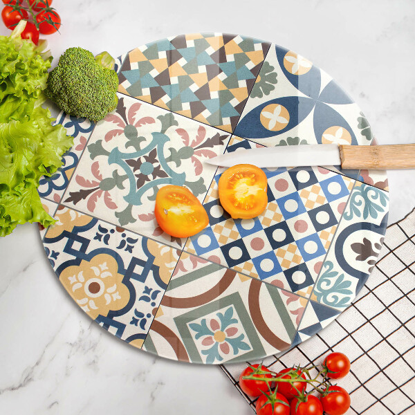 Skleněná deska do kuchyně Dekorativní dlaždice