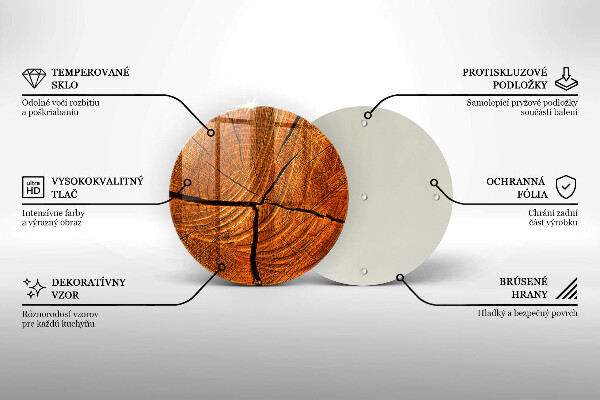 Skleněná deska do kuchyně Dřevěná konstrukce kmene