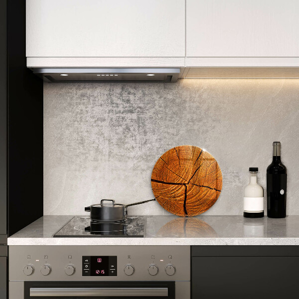 Skleněná deska do kuchyně Dřevěná konstrukce kmene