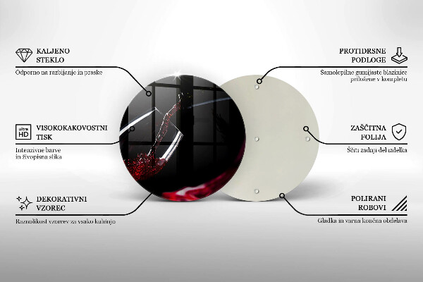 Skleněná deska do kuchyně Sklenka červeného vína