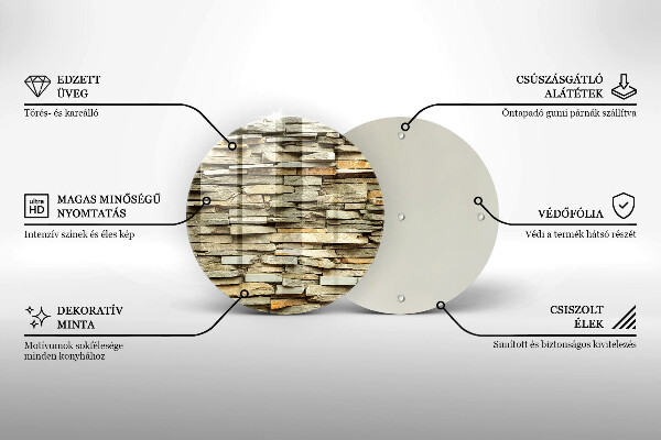 Skleněná deska do kuchyně Dekorativní kameny