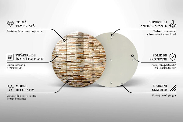 Skleněná deska do kuchyně Textura dekorativních kamenů