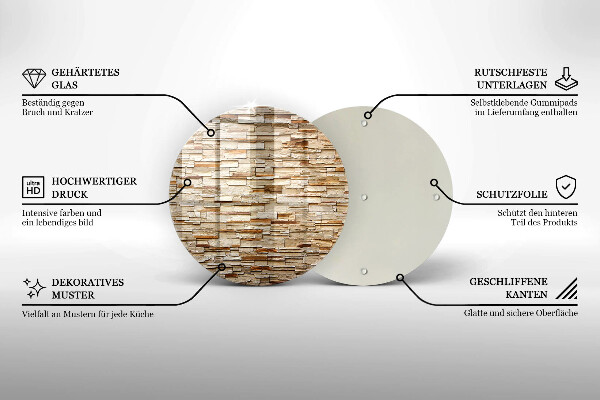 Skleněná deska do kuchyně Textura dekorativních kamenů