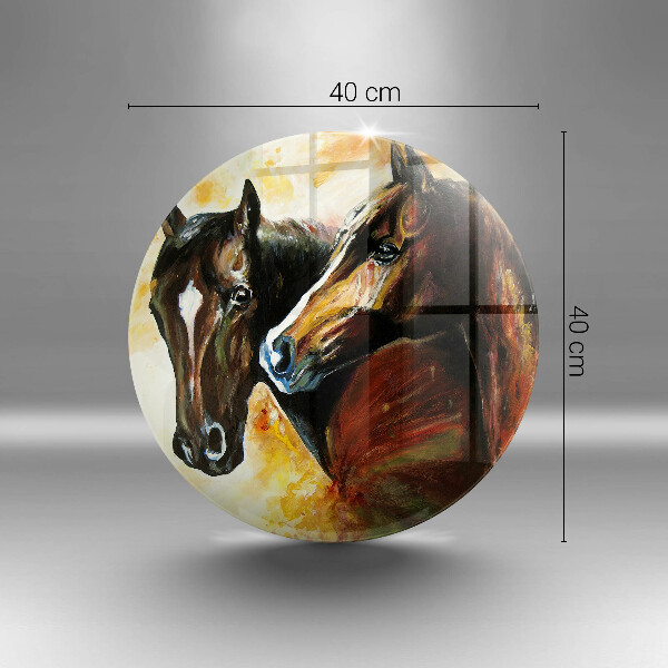 Skleněná deska do kuchyně Zvířata koně