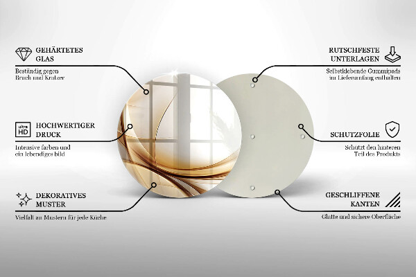 Skleněná deska do kuchyně Abstraktní tvary