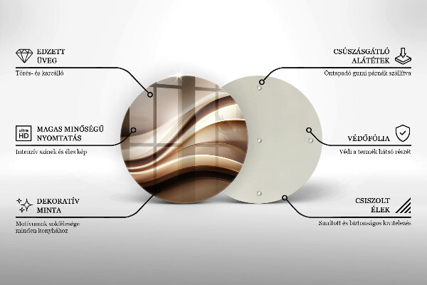 Skleněná deska do kuchyně Abstrakce jemné linie