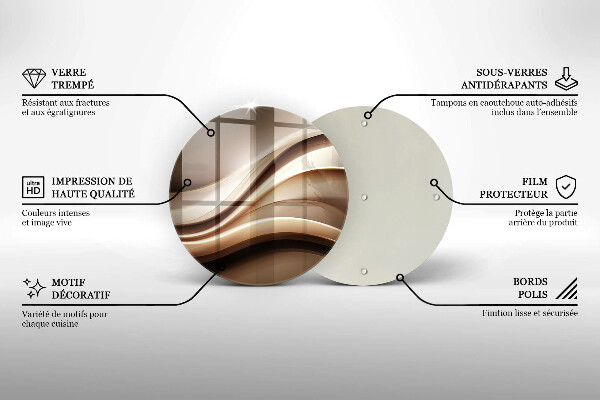 Skleněná deska do kuchyně Abstrakce jemné linie