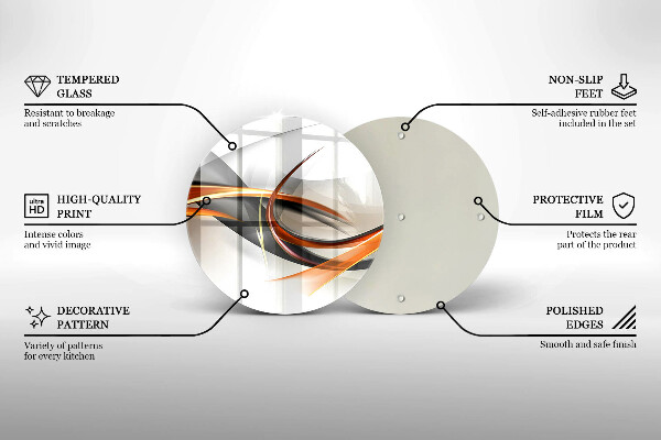 Skleněná deska do kuchyně Moderní tvary