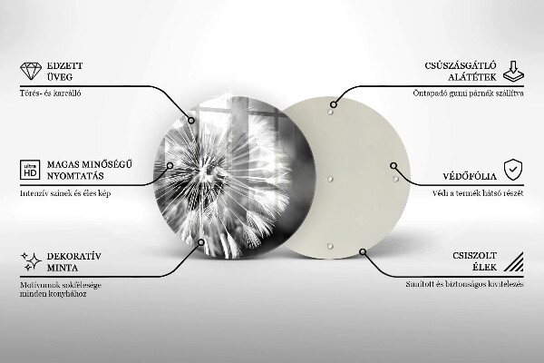 Skleněná deska do kuchyně Jemná pampeliška