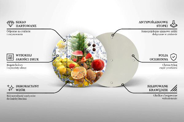 Skleněná deska do kuchyně Šťavnaté ovoce a voda