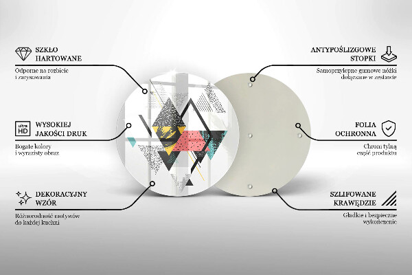 Skleněná deska do kuchyně Abstraktní trojúhelníky