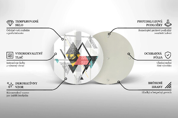 Skleněná deska do kuchyně Abstraktní trojúhelníky
