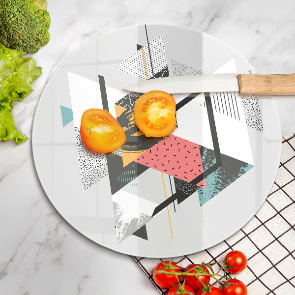 Skleněná deska do kuchyně Abstraktní trojúhelníky