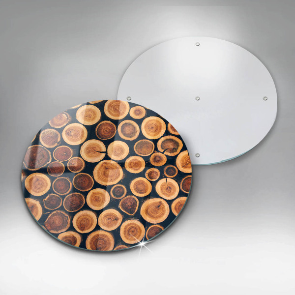 Skleněná deska do kuchyně Dřevěné pařezy