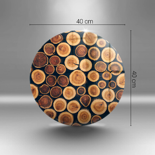 Skleněná deska do kuchyně Dřevěné pařezy