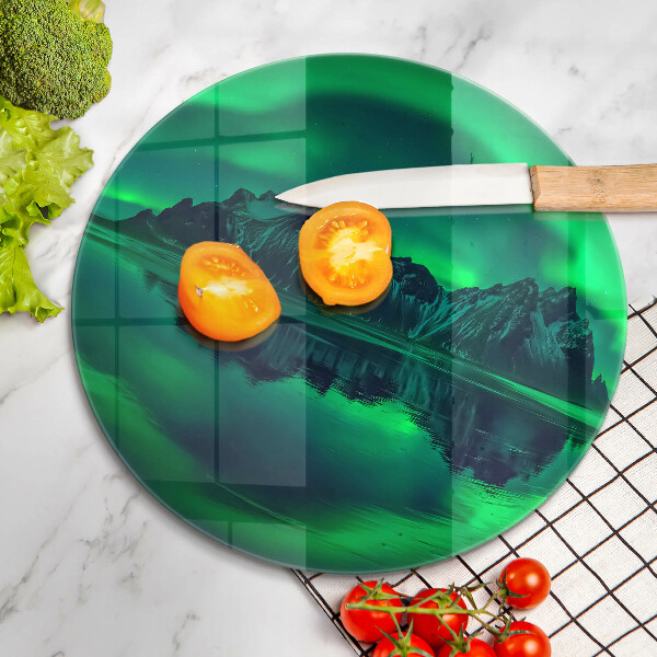 Skleněná deska do kuchyně Krajina polární záře