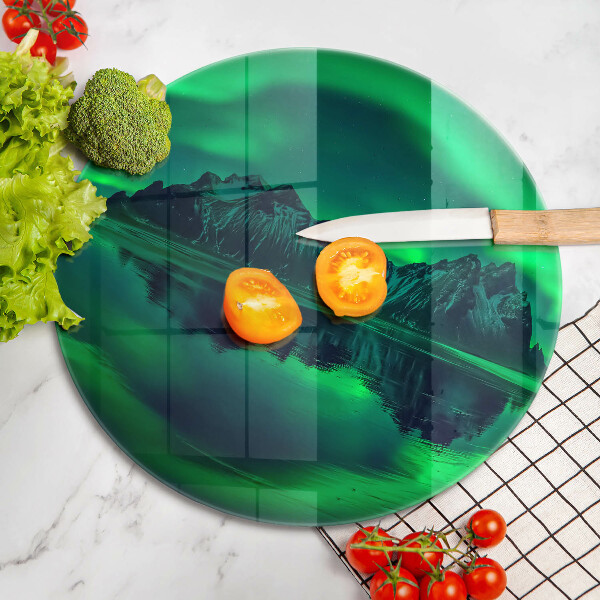 Skleněná deska do kuchyně Krajina polární záře