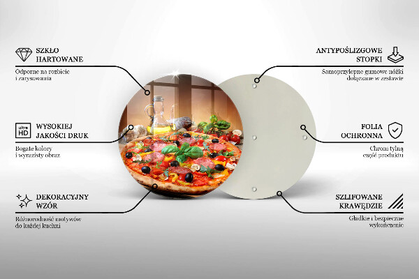 Skleněná deska do kuchyně Italská pizza