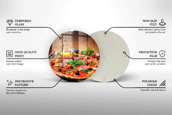 Skleněná deska do kuchyně Italská pizza