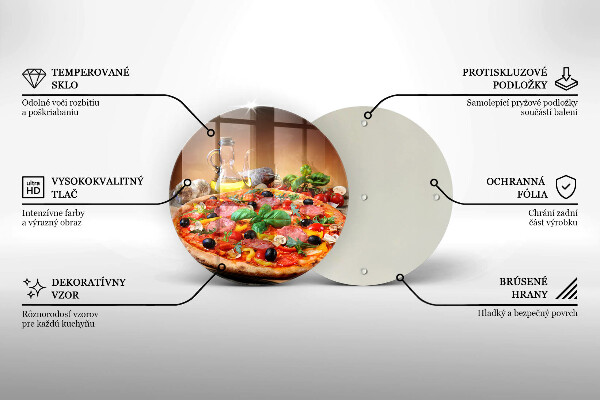 Skleněná deska do kuchyně Italská pizza