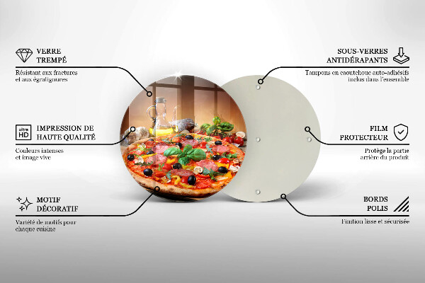 Skleněná deska do kuchyně Italská pizza