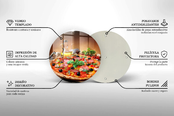 Skleněná deska do kuchyně Italská pizza