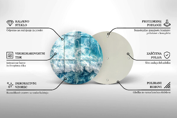 Skleněná deska do kuchyně Vlny mořské vody