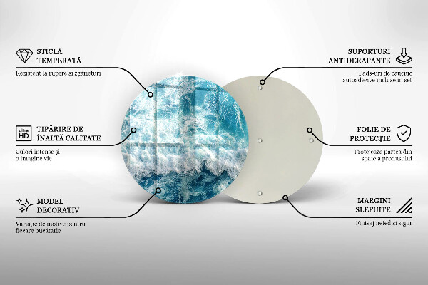 Skleněná deska do kuchyně Vlny mořské vody