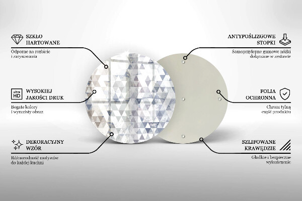Skleněná deska do kuchyně Vzor trojúhelníků