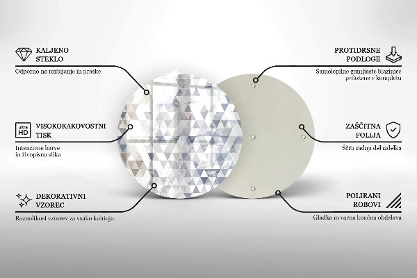 Skleněná deska do kuchyně Vzor trojúhelníků