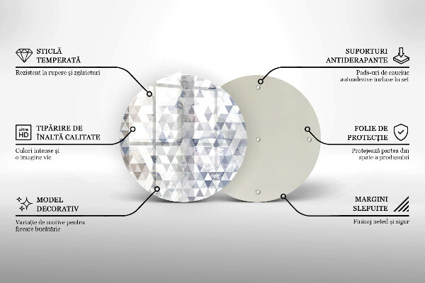 Skleněná deska do kuchyně Vzor trojúhelníků