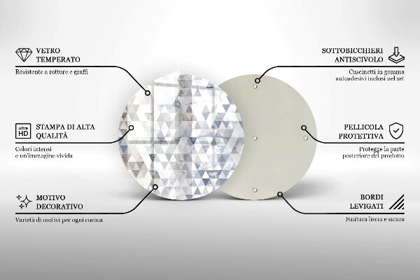 Skleněná deska do kuchyně Vzor trojúhelníků