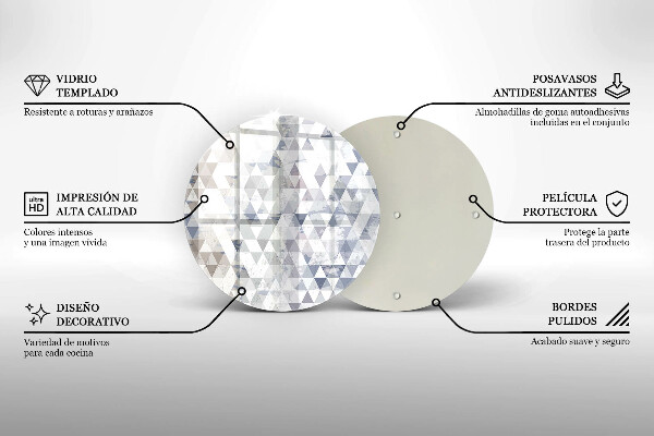 Skleněná deska do kuchyně Vzor trojúhelníků