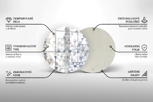 Skleněná deska do kuchyně Vzor trojúhelníků